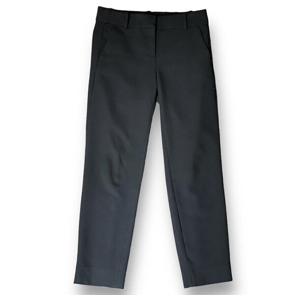 J Crew 365 Womens Cameron Pant Sz 2 Black Slim Cropped 4 Season Stretch Preppy - Picture 5 of 10